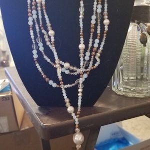 Crystal & Opalite Mixed Stone-17.5" NEW FINAL PRICE